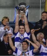 30 October 2017; St Vincent's Captain Diarmuid Connolly lifts the Clery's Cup after the Dublin County Senior Club Football Championship Final match between Ballymun Kickhams and St Vincent's at Parnell Park in Dublin. Photo by Matt Browne/Sportsfile