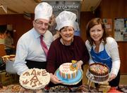 8 March 2013; Catherine Leyden, Odlums, centre, with John Keegan, Director, Distribution Channels, Bank of Ireland, and Susan O’Dwyer, Chief Executive, Make-A-Wish, at Bake My Day for Make-A-Wish at Bank of Ireland, Mayor Street Lower, Dublin. Picture credit: Brian Lawless / SPORTSFILE