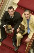 12 May 2003; Wexford hurler Paul Codd and Limerick footballer John Galvin who were presented with the   Vodafone GAA All Stars Player of the Month Award for April. Westin Hotel, Dublin. Picture credit; David Maher / SPORTSFILE *EDI*