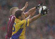 18 May 2003; Frankie Dolan, Roscommon, in action against Galway's John Nolan . Bank of Ireland Connacht Senior Football Championship, Galway v Roscommon, Pearse Stadium, Galway. Picture credit; David Maher / SPORTSFILE *EDI*