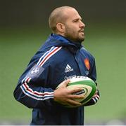 8 March 2013; France's Frederic Michalak during the captain's run ahead of their RBS Six Nations Rugby Championship game against Ireland on Saturday. France Rugby Squad Captain's Run, Aviva Stadium, Lansdowne Road, Dublin. Picture credit: Matt Browne / SPORTSFILE
