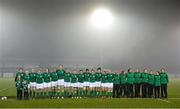 8 March 2013; The Ireland team line up before the game. Women's Six Nations Rugby Championship, Ireland v France, Ashbourne RFC, Ashbourne, Co. Meath. Picture credit: Brendan Moran / SPORTSFILE