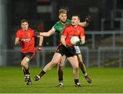 9 March 2013; Kalum King, Down, in action against Aidan O'Shea, Mayo. Allianz Football League, Division 1, Down v Mayo, Páirc Esler, Newry, Co. Down. Picture credit: Barry Cregg / SPORTSFILE