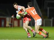 9 March 2013; Gerard O'Kane, Derry, in action against Caolan Rafferty, Armagh. Allianz Football League, Division 2, Derry v Armagh, Celtic Park, Derry. Picture credit: Oliver McVeigh / SPORTSFILE