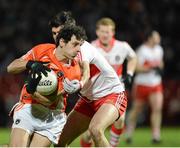 9 March 2013; Jamie Clarke, Armagh, in action against Chrissy McKaigue, Derry. Allianz Football League, Division 2, Derry v Armagh, Celtic Park, Derry. Picture credit: Oliver McVeigh / SPORTSFILE