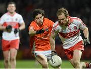 9 March 2013; Sean Leo McGoldrick, Derry, in action against Jamie Clarke, Armagh. Allianz Football League, Division 2, Derry v Armagh, Celtic Park, Derry. Picture credit: Oliver McVeigh / SPORTSFILE