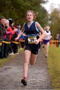 9 March 2013; Fiona Everard, Maria Immaculata CC, Dunmanway, Co. Cork, on her way to finishing third in the Junior Girl's 2,000m, at the AVIVA Irish Schools Cross Country Championship 2013. University of Ulster, Jordanstown, Newtownabbey, Co. Antrim. Photo by Sportsfile