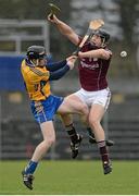 10 March 2013; Tony Kelly, Clare, in action against Joseph Cooney, Galway. Allianz Hurling League, Division 1A, Clare v Galway, Cusack Park, Ennis, Co. Clare. Picture credit: Diarmuid Greene / SPORTSFILE