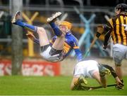 10 March 2013; Lar Corbett, Tipperary, clashes with Kilkenny goalkeeper David Herity after scoring his side's second goal. Allianz Hurling League, Division 1A, Tipperary v Kilkenny, Semple Stadium, Thurles, Co. Tipperary. Picture credit: David Maher / SPORTSFILE