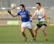 10 March 2013; Aidan O'Mahony, Kerry, in action against Michael Murphy, Donegal. Allianz Football League, Division 1, Donegal v Kerry, Páirc MacCumhaill, Ballybofey, Co. Donegal. Picture credit: Oliver McVeigh / SPORTSFILE