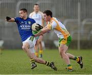 10 March 2013; Shane Enright, Kerry, in action against Patrick McBrearty, Donegal. Allianz Football League, Division 1, Donegal v Kerry, Páirc MacCumhaill, Ballybofey, Co. Donegal. Picture credit: Oliver McVeigh / SPORTSFILE
