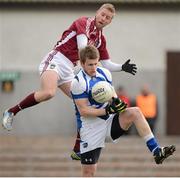 10 March 2013; Mark Timmons, Laois, in action against Denis Glennon, Westmeath. Allianz Football League, Division 2, Westmeath v Laois, Cusack Park, Mullingar, Co. Westmeath. Picture credit: Brendan Moran / SPORTSFILE