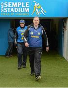 10 March 2013; Tipperary manager Eamon O'Shea walks out for the start of the game. Allianz Hurling League, Division 1A, Tipperary v Kilkenny, Semple Stadium, Thurles, Co. Tipperary. Picture credit: David Maher / SPORTSFILE