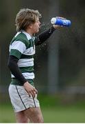 13 March 2013; Sebastian Laurenceau, St. Columba’s, washes the blood from his nose. Leinster Schools Duff Cup Final, St. Patrick’s Classical School Navan v St. Columba’s, Anglesea Road, Dublin. Picture credit: Brian Lawless / SPORTSFILE