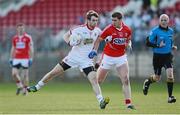 10 March 2013; Ronan McNamee, Tyrone, in action against Fintan Goold, Cork. Allianz Football League, Division 1, Tyrone v Cork, Healy Park, Omagh, Co. Tyrone. Picture credit: Brian Lawless / SPORTSFILE