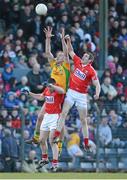 16 March 2013; Graham Canty and Noel O'Leary, left, Cork, in action against Neil Gallagher, Donegal. Allianz Football League, Division 1, Cork v Donegal, Pairc Ui Rinn, Cork. Picture credit: Diarmuid Greene / SPORTSFILE