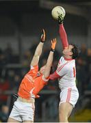 16 March 2013; Shane Lennon, Louth, in action against Brendan Donaghy, Armagh. Allianz Football League, Division 2, Armagh v Louth, Athletic Grounds, Armagh. Picture credit: Oliver McVeigh / SPORTSFILE