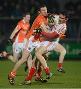 16 March 2013; Shane Lennon, Louth, in action against Brendan Donaghy, Armagh. Allianz Football League, Division 2, Armagh v Louth, Athletic Grounds, Armagh. Picture credit: Oliver McVeigh / SPORTSFILE
