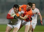 16 March 2013; Shane Lennon, Louth, in action against Brendan Donaghy, Armagh. Allianz Football League, Division 2, Armagh v Louth, Athletic Grounds, Armagh. Picture credit: Oliver McVeigh / SPORTSFILE