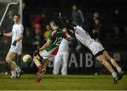 16 March 2013; Cathal Carolan, Mayo, in action against Peter Kelly, Kildare. Allianz Football League, Division 1, Mayo v Kildare, Elverys MacHale Park, Castlebar, Co. Mayo. Picture credit: David Maher / SPORTSFILE