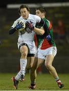 16 March 2013; Seán Johnston, Kildare, in action against  Lee Keegan, Mayo. Allianz Football League, Division 1, Mayo v Kildare, Elverys MacHale Park, Castlebar, Co. Mayo. Picture credit: David Maher / SPORTSFILE