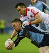 16 March 2013; Paddy Andrews, Dublin, in action against Cathal McCarron, Tyrone. Allianz Football League, Division 1, Dublin v Tyrone, Croke Park, Dublin. Picture credit: Ray McManus / SPORTSFILE