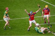 17 March 2013; Richard Murray, St. Thomas', celebrates after scoring his side's first goal. AIB GAA Hurling All-Ireland Senior Club Championship Final, Kilcormac-Killoughey, Offaly, v St. Thomas', Galway. Croke Park, Dublin. Picture credit: Stephen McCarthy / SPORTSFILE