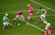17 March 2013; Richard Murray, St. Thomas', shoots to score his side's first goal. AIB GAA Hurling All-Ireland Senior Club Championship Final, Kilcormac-Killoughey, Offaly, v St. Thomas', Galway. Croke Park, Dublin. Picture credit: Stephen McCarthy / SPORTSFILE