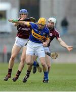 18 March 2013; James Woodlock, Tipperary, in action against Cyril Donnellan and Andrew Smith, Galway. Allianz Hurling League Division 1A, Galway v Tipperary, Pearse Stadium, Galway. Picture credit: Ray Ryan / SPORTSFILE