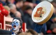 18 March 2013; A Rockwell College supporter during the game. Munster Schools Senior Cup Final, Crescent College Comprehensive v Rockwell College, Thomond Park, Limerick. Picture credit: Diarmuid Greene / SPORTSFILE