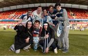 18 March 2013; Crescent College Comprehensive supporters celebrate after the game. Munster Schools Senior Cup Final, Crescent College Comprehensive v Rockwell College, Thomond Park, Limerick. Picture credit: Diarmuid Greene / SPORTSFILE