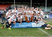 18 March 2013; The Methodist College players celebrate victory. Danske Bank Schools Rugby Cup Final, Royal Belfast Academical Institution v Methodist College, Ravenhill Park, Belfast, Co. Antrim. Picture credit: John Dickson / SPORTSFILE