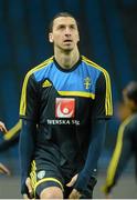 21 March 2013; Sweden's Zlatan Ibrahimovic during squad training ahead of their side's 2014 FIFA World Cup, Group C, qualifier match against the Republic of Ireland on Friday. Sweden Squad Training, Friends Arena, Solna, Stockholm, Sweden. Picture credit: David Maher / SPORTSFILE