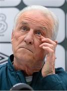 21 March 2013; Republic of Ireland manager Giovanni Trapattoni during a press conference ahead of their side's 2014 FIFA World Cup, Group C, qualifier match against Sweden on Friday. Republic of Ireland Squad  Press Conference, Friends Arena, Solna, Stockholm, Sweden. Picture credit: David Maher / SPORTSFILE