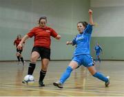 22 March 2013; Alanna Murphy, Athlone IT, in action against Nicole Fowley, IT Sligo. WSCAI National Futsal semi-final, Athlone IT v IT Sligo, Gormanston College, Co. Meath. Photo by Sportsfile