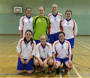 22 March 2013; The Mary Immaculate College team. WSCAI National Futsal finals, Gormanston College, Co. Meath. Photo by Sportsfile