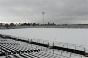 24 March 2013; A general view of the pitch at Casement Park, Belfast, after a decision was made to postpone tomorrow's Allianz Football League Division 3 tie between Antrim and Meath. Casement Park, Belfast, Co. Antrim. Picture credit: Oliver McVeigh / SPORTSFILE