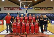 23 March 2013; The Oblate Dynamos team. Basketball Ireland Women’s Division One Final, Tralee Imperials v Oblate Dynamos, National Basketball Arena, Tallaght, Dublin. Picture credit: Barry Cregg / SPORTSFILE