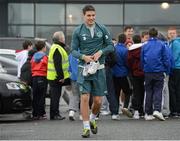 23 March 2013; Republic of Ireland's Darren O'Dea arrives for squad training ahead of their side's 2014 FIFA World Cup, Group C, qualifier match against Austria on Tuesday. Republic of Ireland Squad Training, Gannon Park, Malahide, Co. Dublin. Photo by Sportsfile