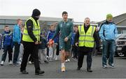 23 March 2013; Republic of Ireland's Sean St Ledger arrives for squad training ahead of their side's 2014 FIFA World Cup, Group C, qualifier match against Austria on Tuesday. Republic of Ireland Squad Training, Gannon Park, Malahide, Co. Dublin. Photo by Sportsfile