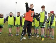 23 March 2013; Colm Cooper issues instructions to Jack Timmins during the AIB GAA Skills Day event at Balltinglass GAA Club. AIB, proud sponsors of the GAA Club Championships, joined up with the Wicklow junior football and hurling players to celebrate the club’s county success and acknowledge the role which the club plays in the community by supporting them in hosting the AIB GAA Skills event. Balltinglass GAA Club, Baltinglass, Co. Wicklow. Picture credit: Pat Murphy / SPORTSFILE