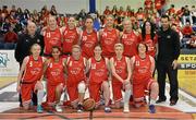 23 March 2013; The DCU Mercy team. Nivea Women’s SuperLeague Final, UL Huskies v DCU Mercy, National Basketball Arena, Tallaght, Dublin. Picture credit: Brendan Moran / SPORTSFILE