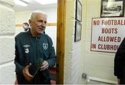 24 March 2013; Republic of Ireland manager Giovanni Trapattoni after a management update ahead of their side's 2014 FIFA World Cup, Group C, qualifier match against Austria on Tuesday. Republic of Ireland Management Update, Gannon Park, Malahide, Co. Dublin. Picture credit: David Maher / SPORTSFILE