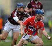 24 March 2013; Conor O Sullivan, Cork, in action against Cyril Donnellan, Galway. Allianz Hurling League, Division 1, Galway v Cork, Pearse Stadium, Galway. Picture credit: Ray Ryan / SPORTSFILE