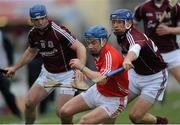 24 March 2013; Conor O Sullivan, Cork, in action against Cyril Donnellan and Damian Hayes, Galway. Allianz Hurling League, Division 1, Galway v Cork, Pearse Stadium, Galway. Picture credit: Ray Ryan / SPORTSFILE