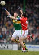 24 March 2013; Kieran Donaghy, Kerry, in action against Jamie O'Sullivan, Cork. Allianz Football League, Division 1, Kerry v Cork, Austin Stack Park, Tralee, Co. Kerry. Picture credit: Brendan Moran / SPORTSFILE