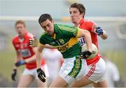 24 March 2013; Anthony Maher, Kerry, in action against Aidan Walsh, Cork. Allianz Football League, Division 1, Kerry v Cork, Austin Stack Park, Tralee, Co. Kerry. Picture credit: Brendan Moran / SPORTSFILE