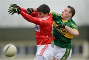 24 March 2013; Mark Griffin, Kerry, in action against Barry O'Briscoll, Cork. Allianz Football League, Division 1, Kerry v Cork, Austin Stack Park, Tralee, Co. Kerry. Picture credit: Brendan Moran / SPORTSFILE