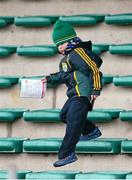 24 March 2013; Kerry supporter Jack Mangan, age 6, from Rylane, Co. Cork, makes his way down the seats in the main stand after the game. Allianz Football League, Division 1, Kerry v Cork, Austin Stack Park, Tralee, Co. Kerry. Picture credit: Brendan Moran / SPORTSFILE