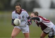 24 March 2013; Lorna Joyce, Galway, in action against Ruth Kearney, Westmeath. TESCO HomeGrown Ladies National Football League, Division 2, Round 5, Westmeath v Galway, Kinnegad, Co. Westmeath. Picture credit: Brian Lawless / SPORTSFILE